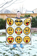 Crochet Kit - Emoji Emotions Afghan thumbnail