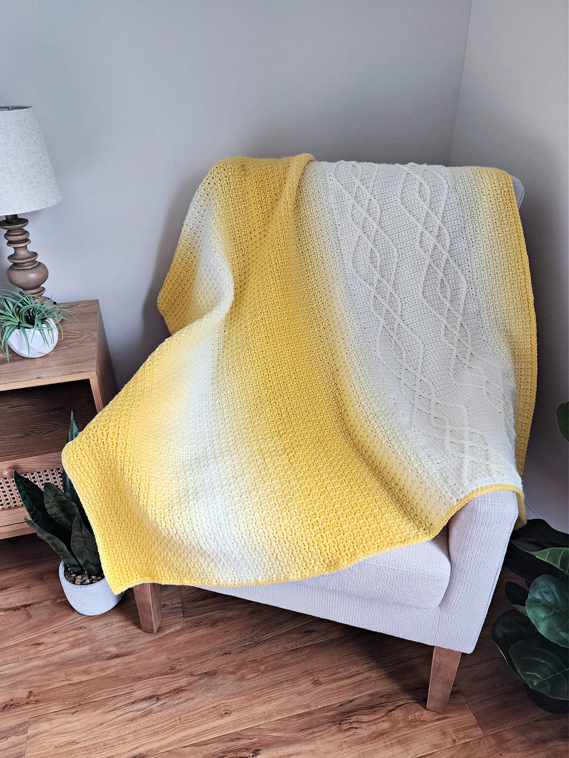 Crochet Kit - Aelia Cabled Blanket